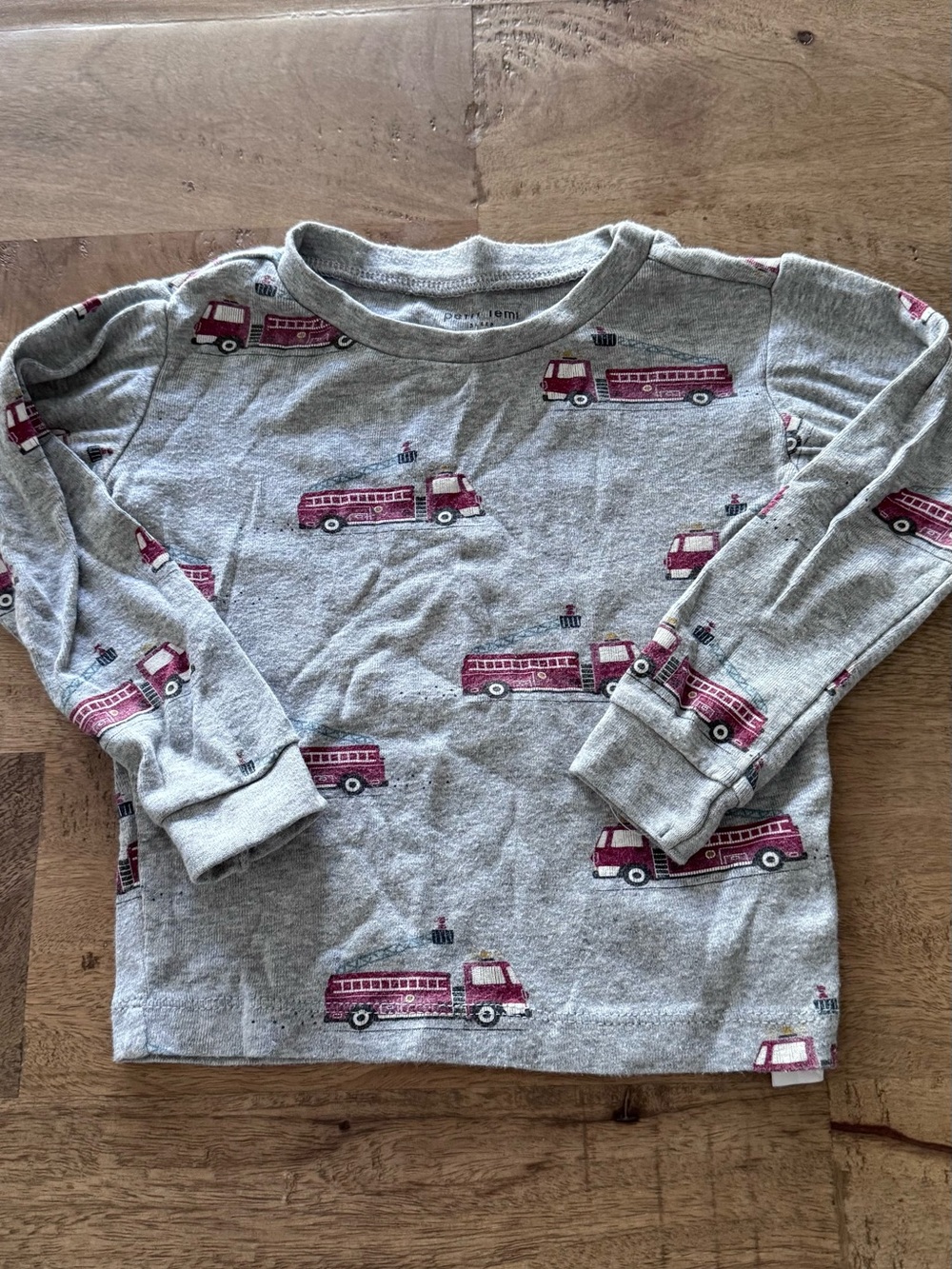 Petit Lem Long-Sleeve Fire Truck pyjama top sz 2 years